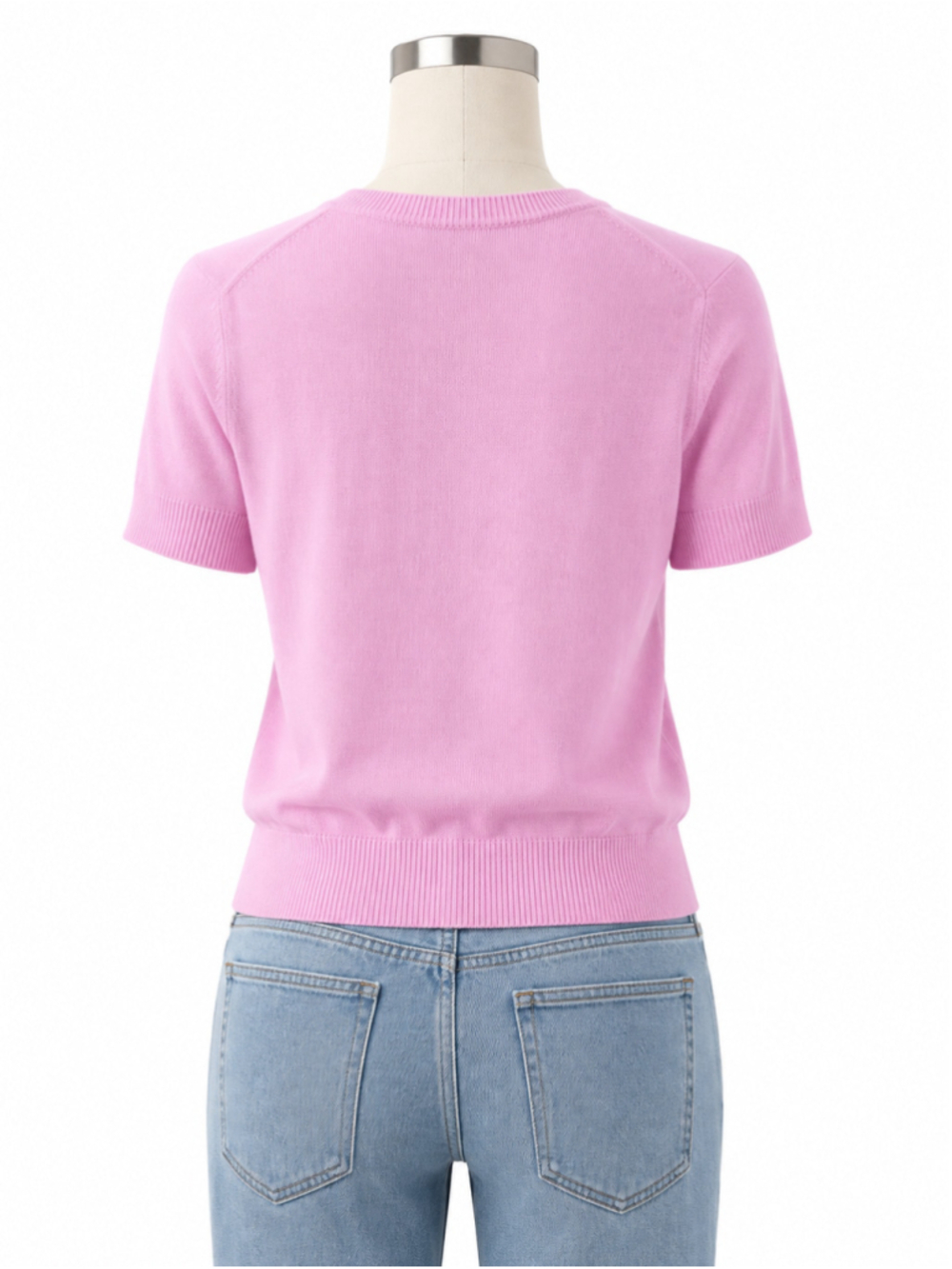 Gap Lightweight Short Sleeve Sweater – Sugar Pink – Size Small - Picture 8 of 11